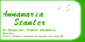 annamaria stamler business card